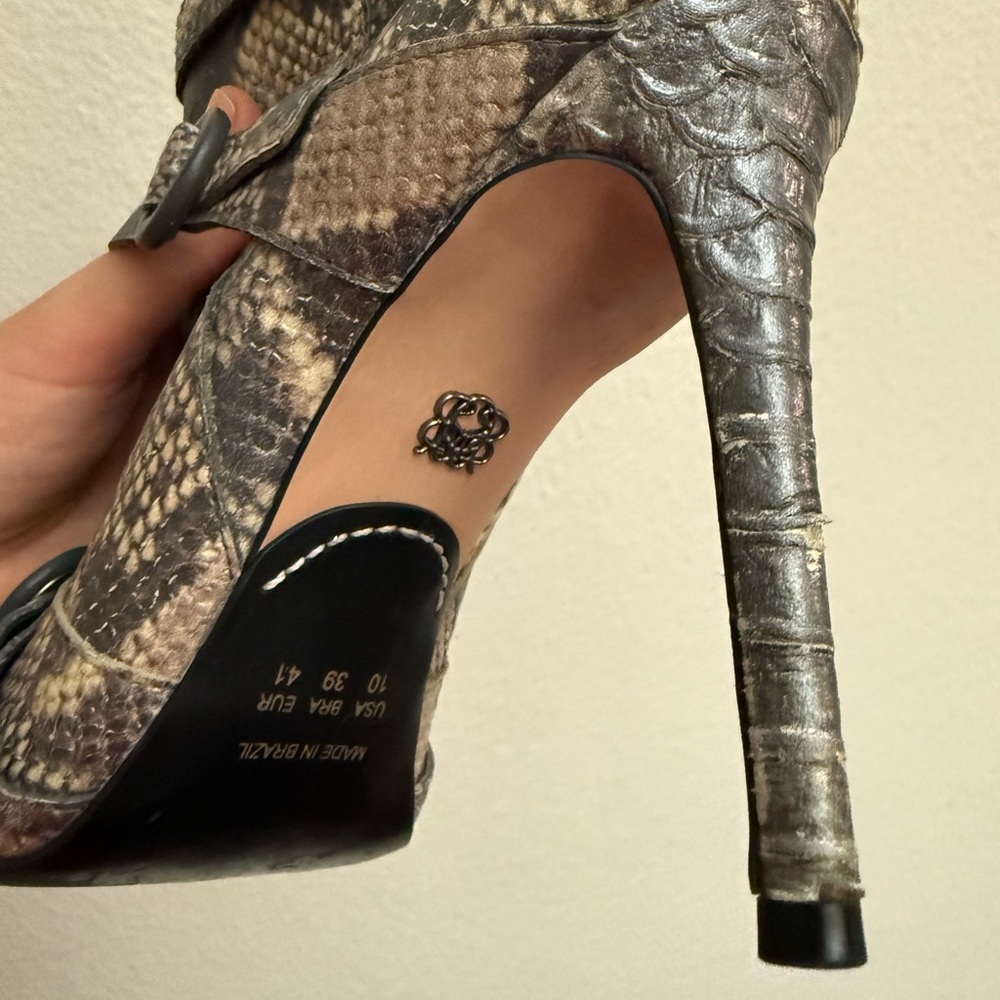 Bo.B Python Embossed Leather Ankle Boots Multi-St… - image 4